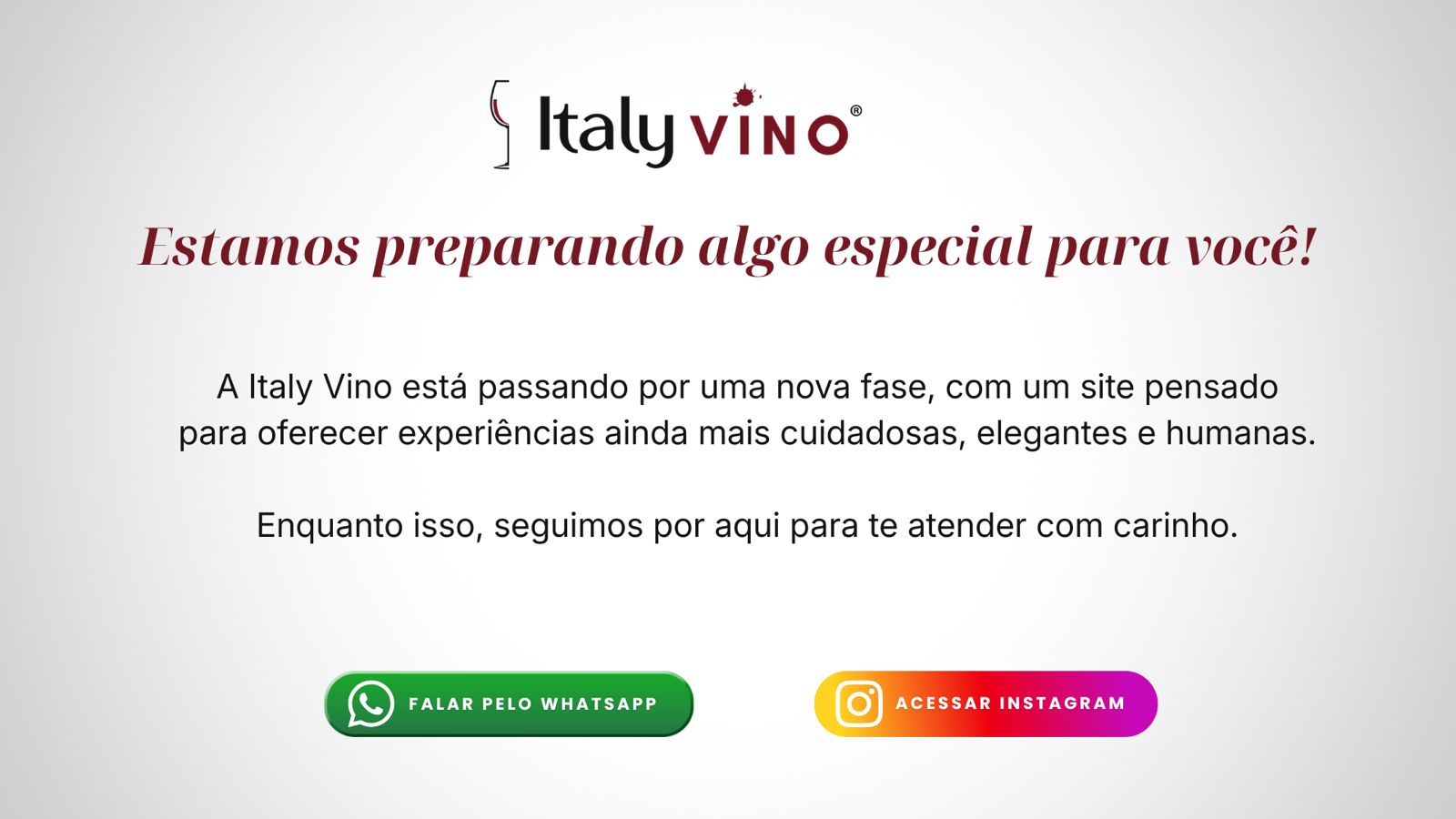 Italy Vino em Manutenção
